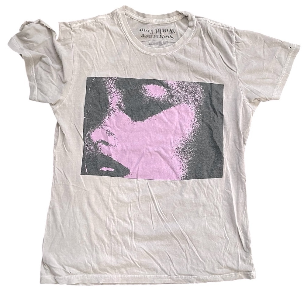 Rare Ariana Grande T-shirt 2019 God Is A Woman Tour Gray distressed boho Small